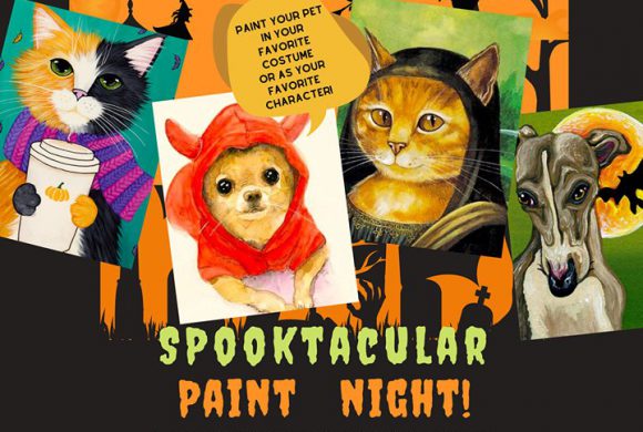 We Got Chills From “Spooky Paint Your Pet & Sip!”